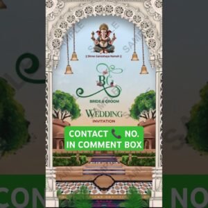 Multi program wedding invitation video Haldi Mehendi Sangeet WhatsApp invite GS-900