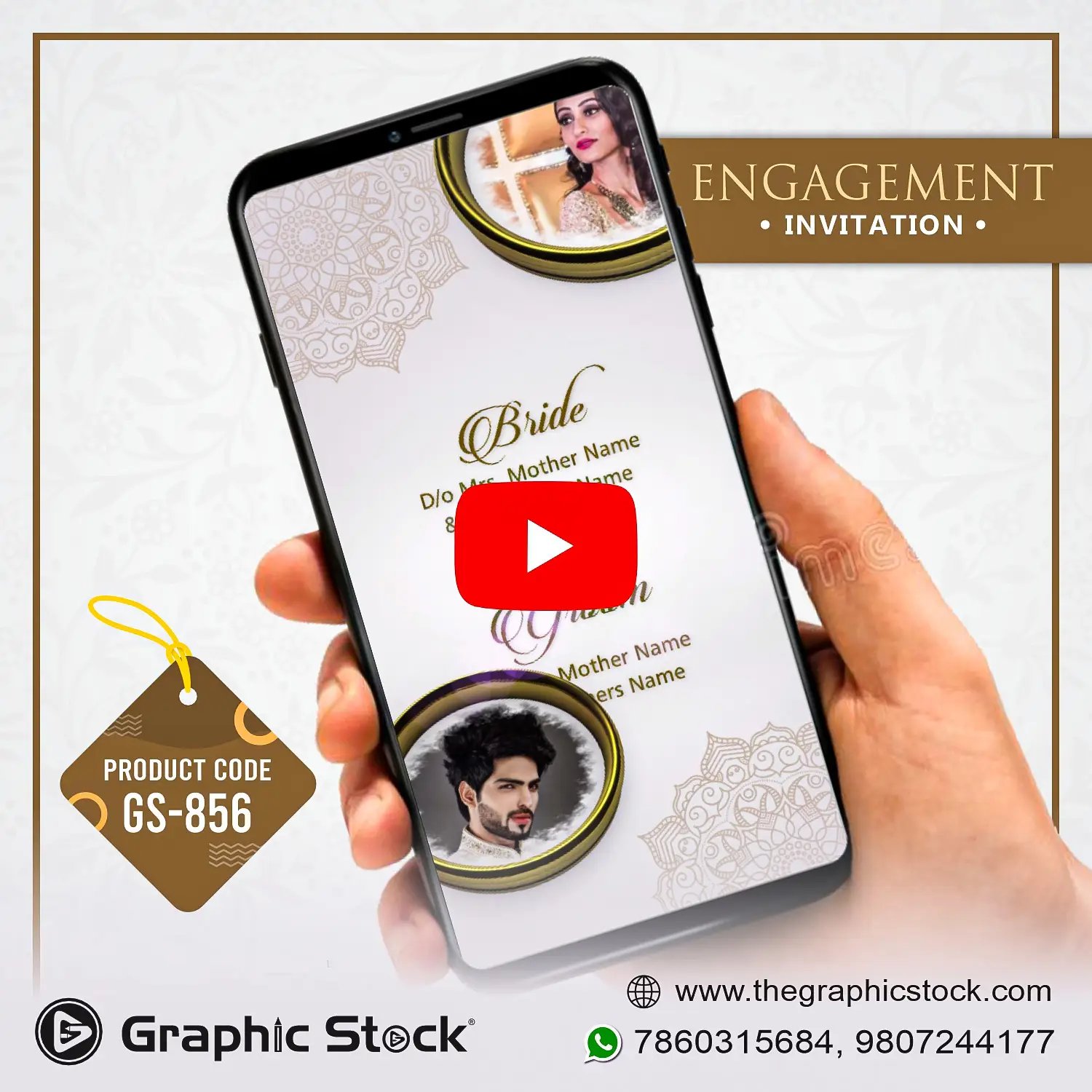 Engagement Invitation Video Double Ring ā GS-856