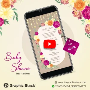 Minimalist Baby Shower and Godh Bharai Invitation Video GS-914 by Graphic Stock